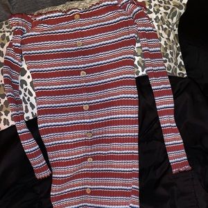 Multi colored striped fitted dress !